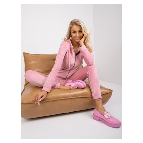 Women's pink velvet set from Ilaria