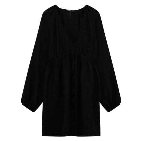 Pull&Bear Košeľové šaty  čierna Pull & Bear