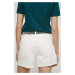 Rifľové krátke nohavice Medicine dámske, biela farba, jednofarebné, stredne vysoký pás