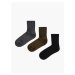 Cropp - Súprava 3 párov ponožiek - Čierna