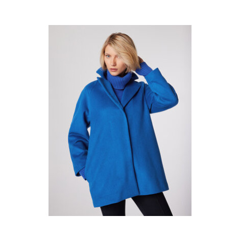 Simple Prechodný kabát PLD510-02 Modrá Relaxed Fit