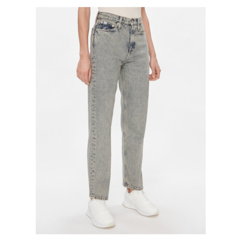 Calvin Klein Jeans Džínsy High Rise Straight J20J222455 Tmavomodrá Straight Fit