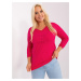 Red women's plus size blouse with neckline