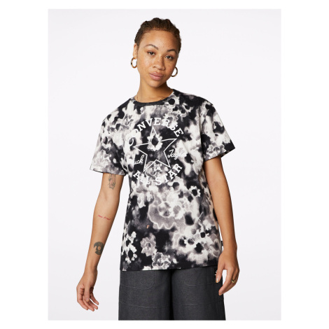 Cream-Black Women's Patterned T-Shirt Converse - Women