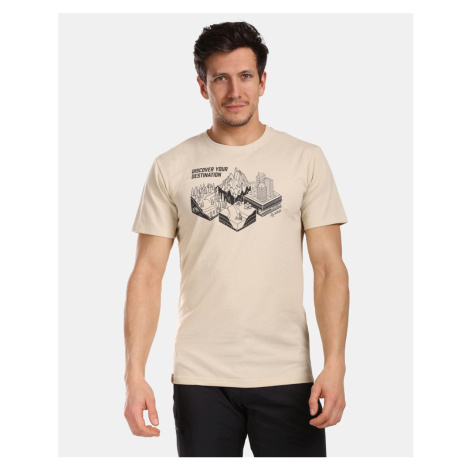 Men's cotton T-shirt Kilpi VIBE-M Beige