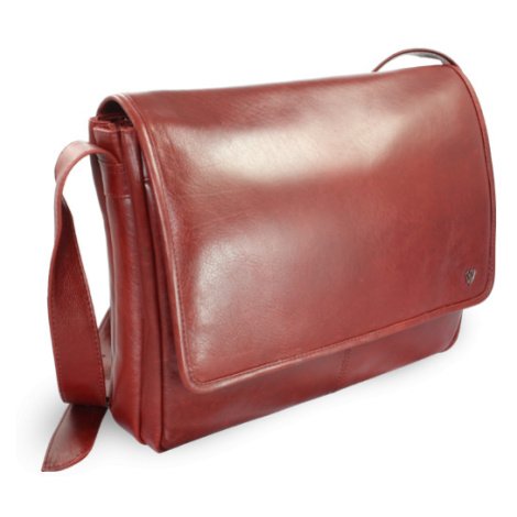 Červená kožená taška na notebook 212-6118-31 Arwel