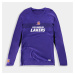 Pánske spodné tričko NBA Lakers s dlhým rukávom fialové
