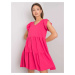 RUE PARIS Ružové šaty s volánikmi