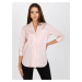 Svetloružová košeľa s dlhým rukávom -LK-KS-508516.28X-light pink