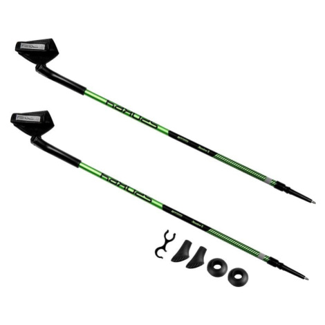 Spokey MEADOW II Hole Nordic Walking 2-dielne, anti-shock system, clear-green