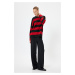 Koton Red Striped Women's Sweater