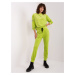 Lime velour set with trousers