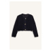 DEFACTO Relax Fit Crew Neck Buttoned Knitted Patterned Sweater Cardigan