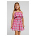 Dievčenské šaty Mayoral fialová farba, mini, áčkový strih