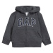 GAP FULLZIP LOGO Chlapčenská mikina, tmavo sivá, veľkosť