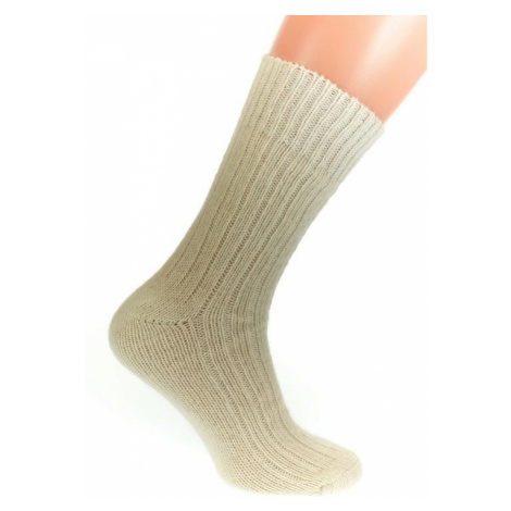 Dámske luxusné vlnené béžové ponožky SHEEP John-C