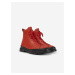 Červené dámske členkové kožené topánky Camper Noray