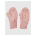 Ružové detské pletené rukavice GAP