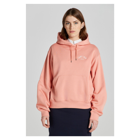 MIKINA GANT ARCH HOODIE PEACHY PINK