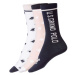 esmara® Dámske ponožky, 3 páry (vzor/biela/bledoružová/navy modrá)