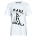 Karl Lagerfeld  KARL ARCHIVE OVERSIZED T-SHIRT  Tričká s krátkym rukávom Biela