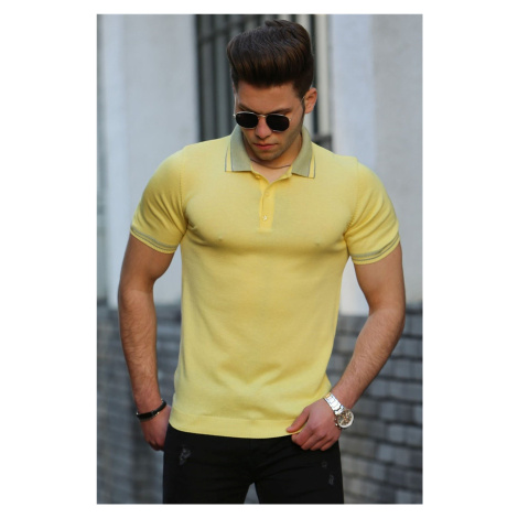 Madmext Men's Yellow Polo T-Shirt 4536