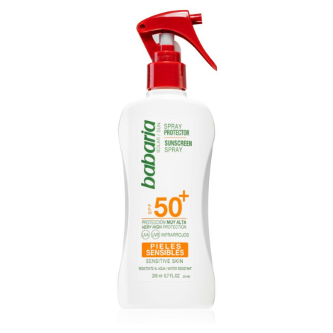 Babaria Sun Sensitive opaľovací sprej pre citlivú pokožku SPF 50+