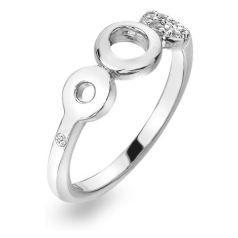 Hot Diamonds Elegantný strieborný prsteň s diamantom Balance DR243 51 mm
