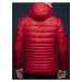 Červená pánska prešívaná zimná bunda s kapucou LOAP