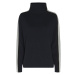 Tommy Hilfiger Sveter - SIDE STRIPE MOCK-NK SWEATER LS modrý