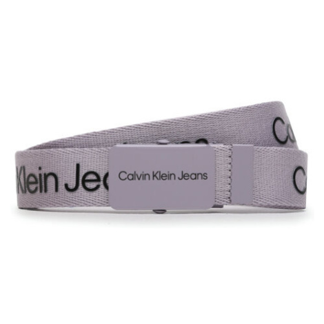 Calvin Klein Jeans Detský opasok Canvas Logo Belt IU0IU00125 Fialová