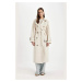 DEFACTO Waterproof Regular Fit Trench Coat