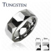 Tungstenový prsteň - vzor hranolov - Veľkosť: 52 mm