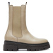 Tommy Hilfiger Členková obuv s elastickým prvkom Monochromatic Chelsea Boot FW0FW06730 Béžová