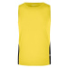 James & Nicholson Pánske športové tričko bez rukávov JN305 - Žltá / čierna
