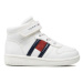 Tommy Hilfiger Sneakersy High Top Lace-Up/Velcro Sneaker T3A9-32330-1438 M Biela