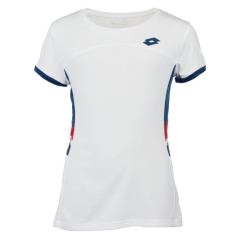 Lotto SQUADRA G III TEE Dievčenské športové tričko, biela, veľkosť