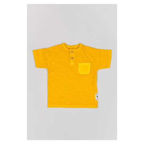 Detské bavlnené tričko zippy oranžová farba, jednofarebný