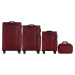 VÍNOVÁ SADA CESTOVNÝCH KUFROV AVC01 AVC01, SET OF 3 SUITCASES (L,M,S) WINGS, RED/BLACK +FREE CAR