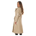 Sexi kožený kabát Musthave / Trenchcoat BEIGE