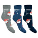 STEVEN Vianočné froté ponožky Steven-030-37 BP39-tm.modrá
