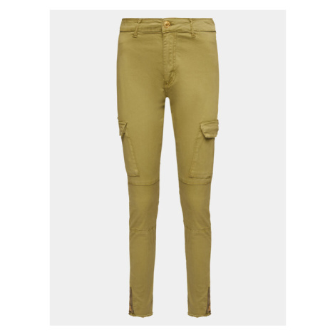 Alpha Industries Bavlnené nohavice Cargo 108022 Zelená Slim Fit