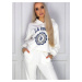 White sweatshirt set with La Perla print