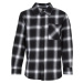 Boys' Oversized Plaid Shirt Black/White