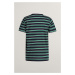 TRIČKO GANT STRIPED SS T-SHIRT EVENING BLUE