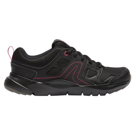 Dámska obuv HW 100 na športovú chôdzu čierno-ružová NEWFEEL