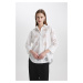 DEFACTO Oversize Fit Embroidered Long Sleeve Shirt