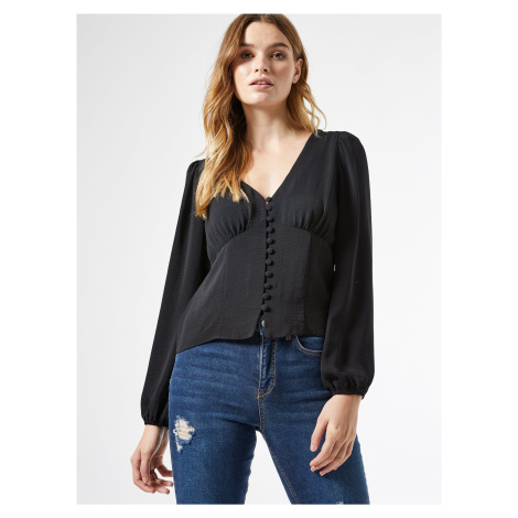 Black blouse with buttons Dorothy Perkins