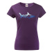 Originálné dámské tričko s potlačou potápača a žraloka