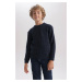 DEFACTO Boy's Crew Neck Knitwear Sweater